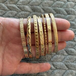 Gold-Tone Bangle Bracelet Set
